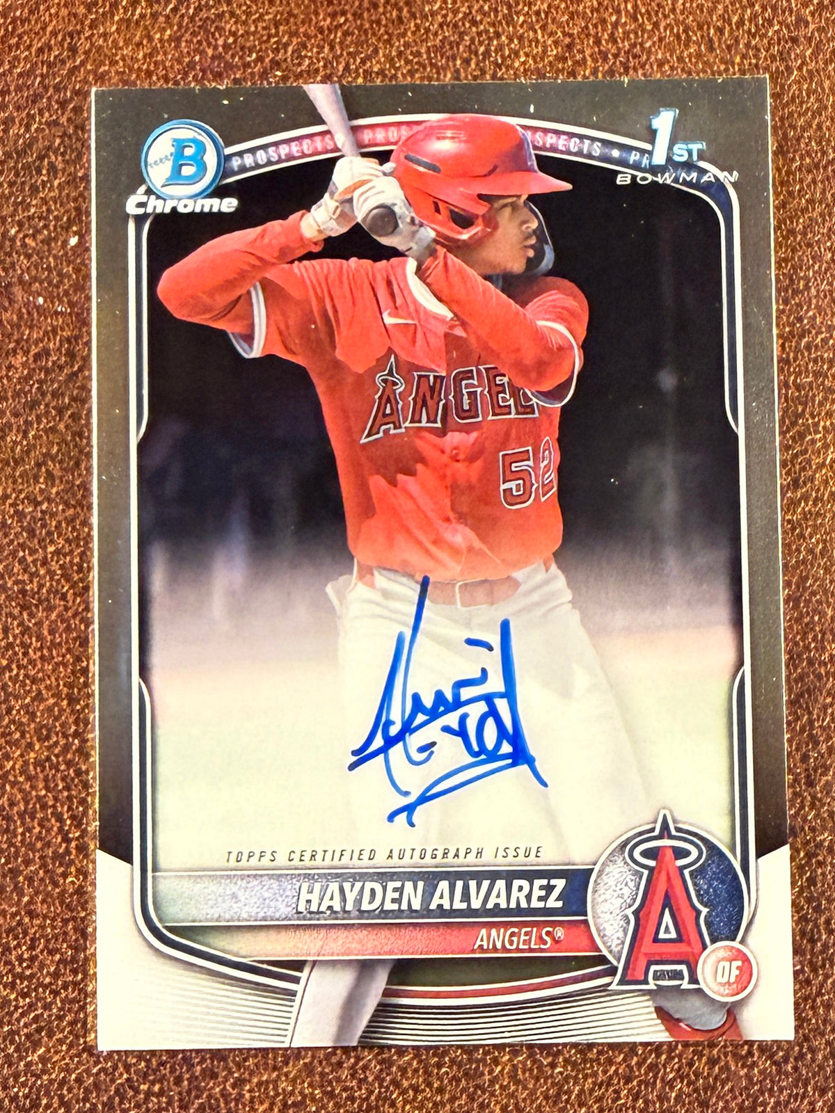 Hayden Alvarez - 2025 Bowman - 1st Bowman Chrome AUTO - Angels