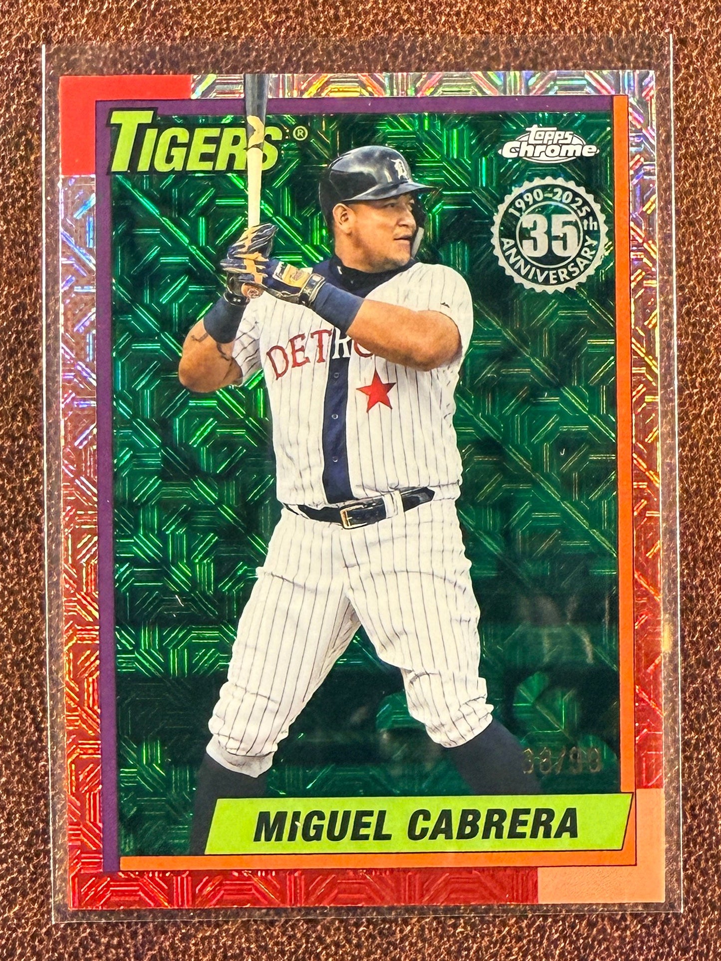 Miguel Cabrera - 2025 Topps Update - GREEN MOJO /99 - Tigers