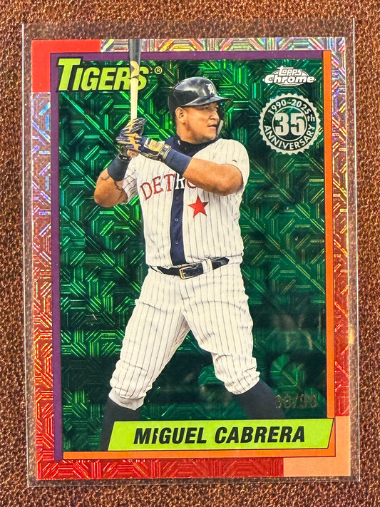 Miguel Cabrera - 2025 Topps Update - GREEN MOJO /99 - Tigers