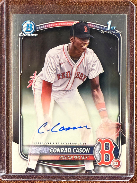 Conrad Cason - 2025 Bowman - 1st Bowman Chrome AUTO - Red Sox