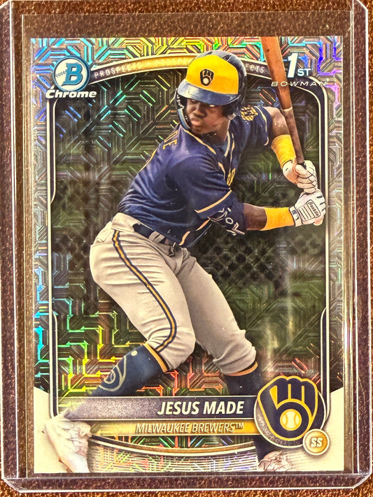 Jesus Made - 2025 Bowman Chrome - 1st Bowman MOJO - Brewers