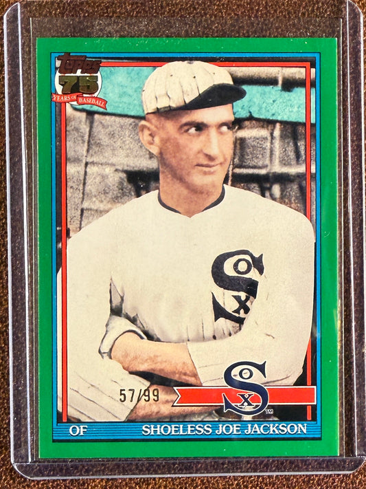 Shoeless Joe Jackson - 2026 Topps Series 1 - GREEN 35th Anniversary /99 - White Sox