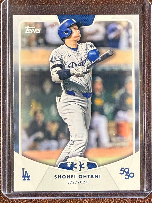 Shohei Ohtani - 2024 Topps 50/50 - HR #33 Base - Dodgers