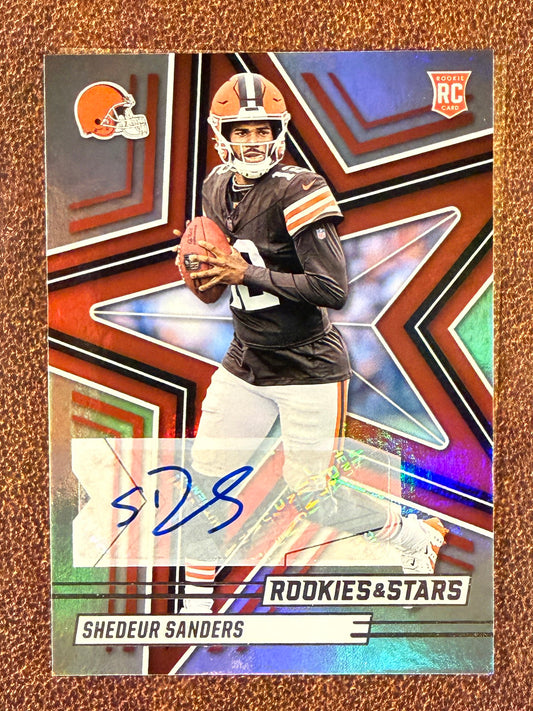 Shedeur Sanders - 2025 Panini Rookie & Stars - Rookie AUTO (*Slight corner nick*) - Browns