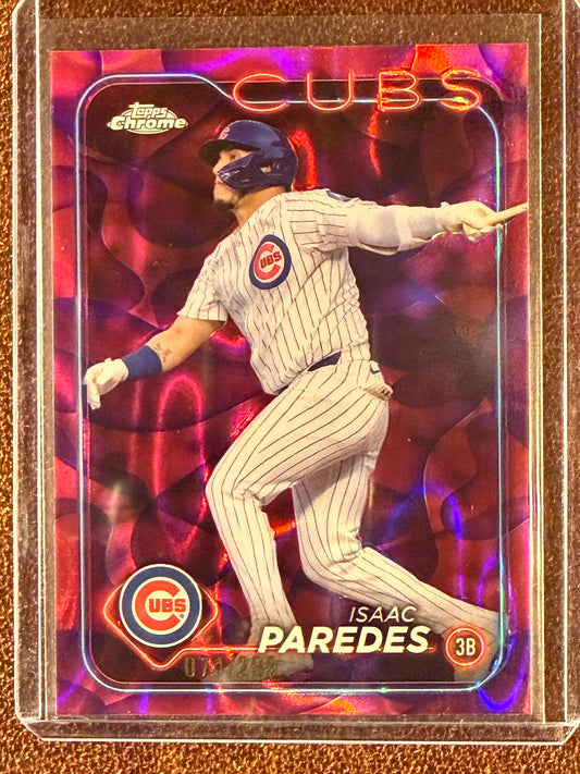 Isaac Paredes - 2024 Topps Chrome Update - MAGENTA/PURPLE Lava Lamp /299 - Cubs