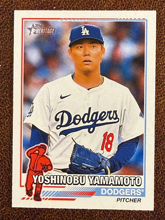 Yoshinobu Yamamoto - 2025 Topps Heritage - 1976 Redefined (**Edge issues**) - Dodgers