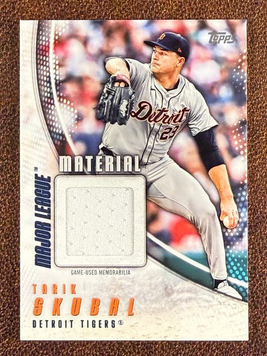 Tarik Skubal - 2025 Topps Series 1 - Major League Material RELIC - Tigers