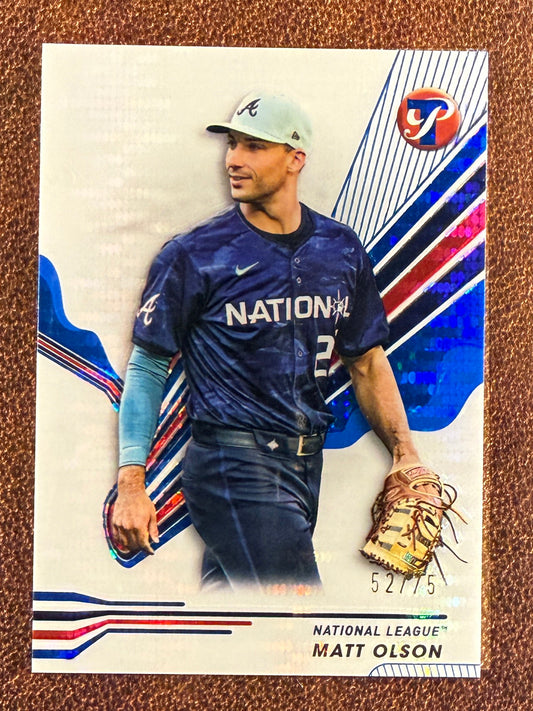 Matt Olson - 2024 Topps Pristine - BLUE /75 - Braves