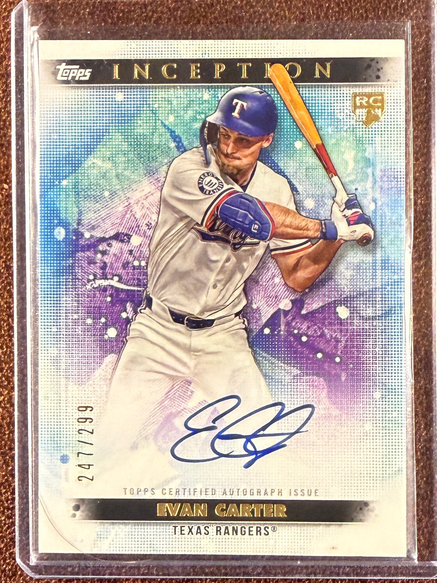 Evan Carter - 2024 Topps Inception - Emerging Stars AUTO /299 - Rangers