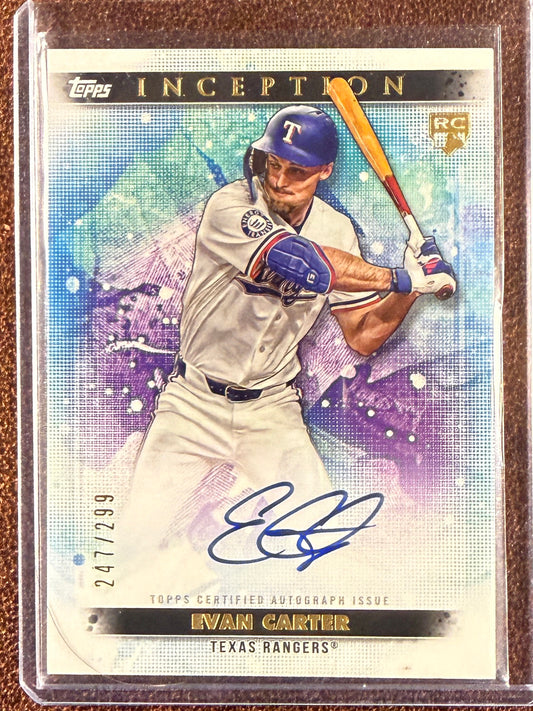Evan Carter - 2024 Topps Inception - Emerging Stars AUTO /299 - Rangers
