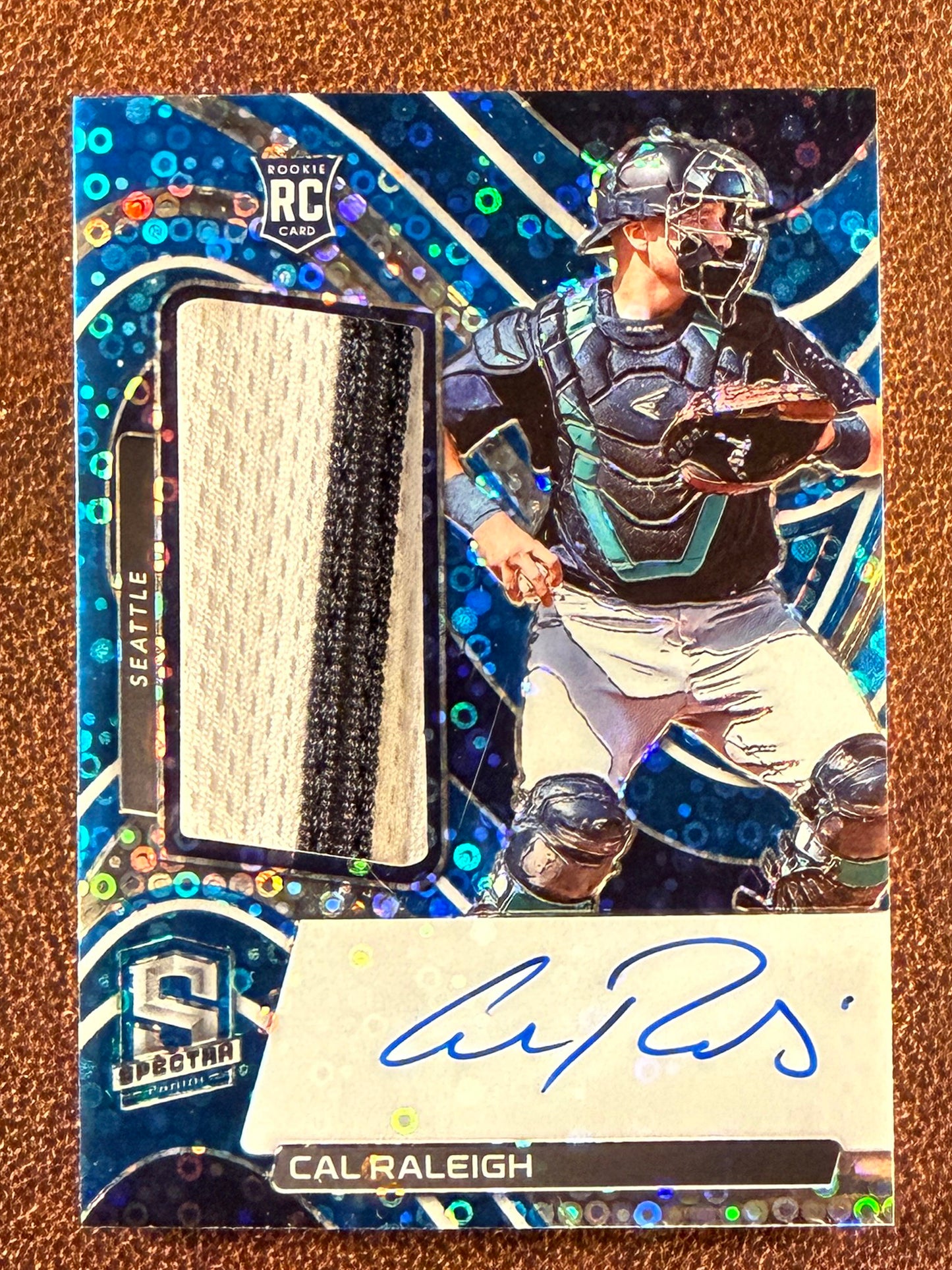 Cal Raleigh - 2022 Panini Spectra - Rookie BLUE Disco 35/99 - Mariners