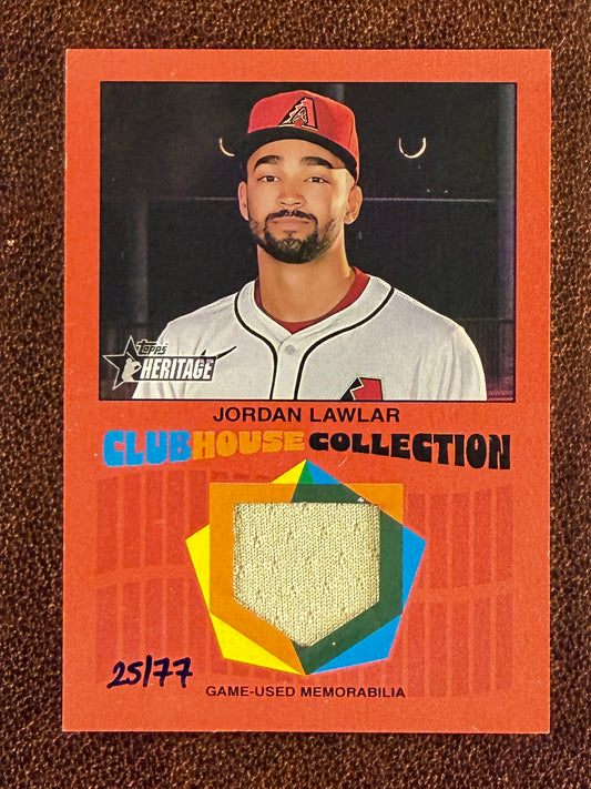 Jordan Lawlar - 2026 Topps Heritage - RED Clubhouse Collection /77 - Diamondbacks
