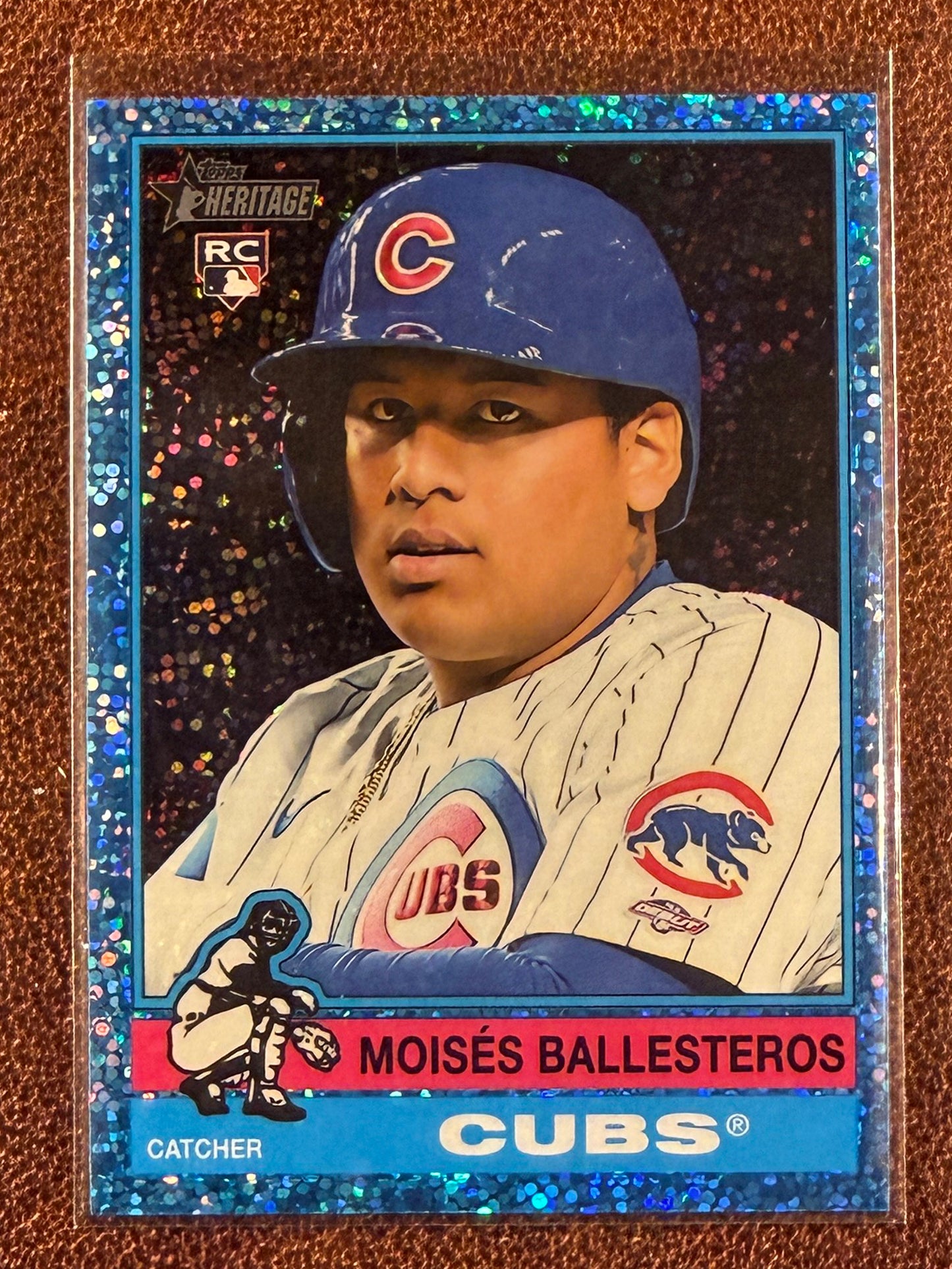 Moises Ballesteros - 2025 Topps Heritage High Number - Blue Sparkle - Cubs