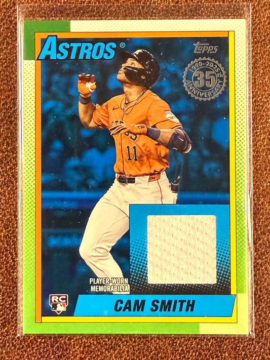 Cam Smith - 2025 Topps Update - BLUE 1990 RELIC /150 - Astros
