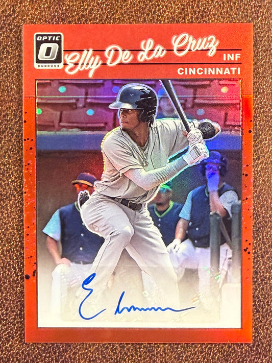 Elly De La Cruz - 2023 Donruss Optic - RED Retro 1990 AUTO /60 - Reds