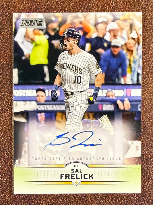 Sal Frelick - 2025 Topps Stadium Club - AUTO - Brewers