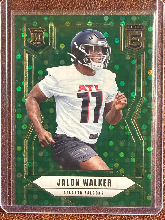 Jalon Walker - 2025 Panini Donruss Elite - Rookie GREEN Disco - Falcons