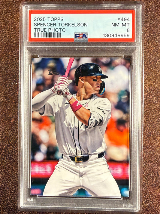 Spencer Torkelson - 2025 Topps Series 2 - True Photo Variation (PSA 8) - Tigers