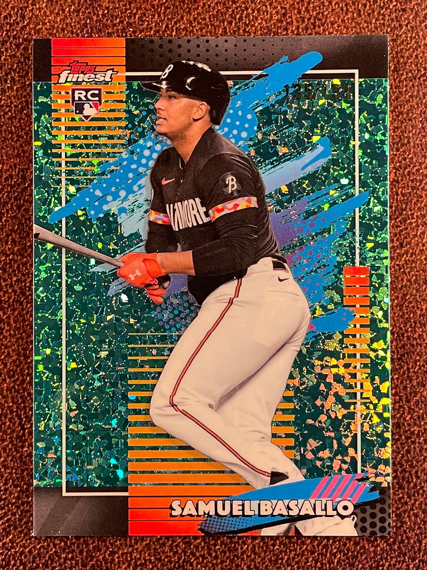 Samuel Basallo - 2026 Topps Finest - AQUA Uncommon Mini Diamond /199 - Orioles