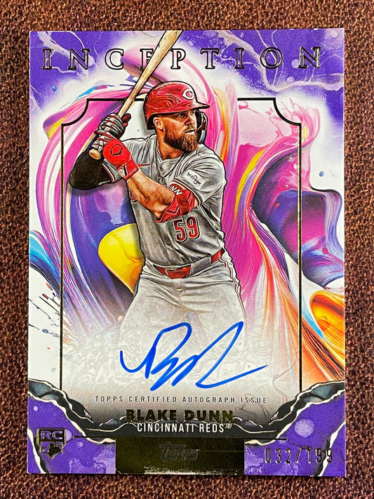 Blake Dunn - 2025 Topps Inception - AUTO /199 - Reds