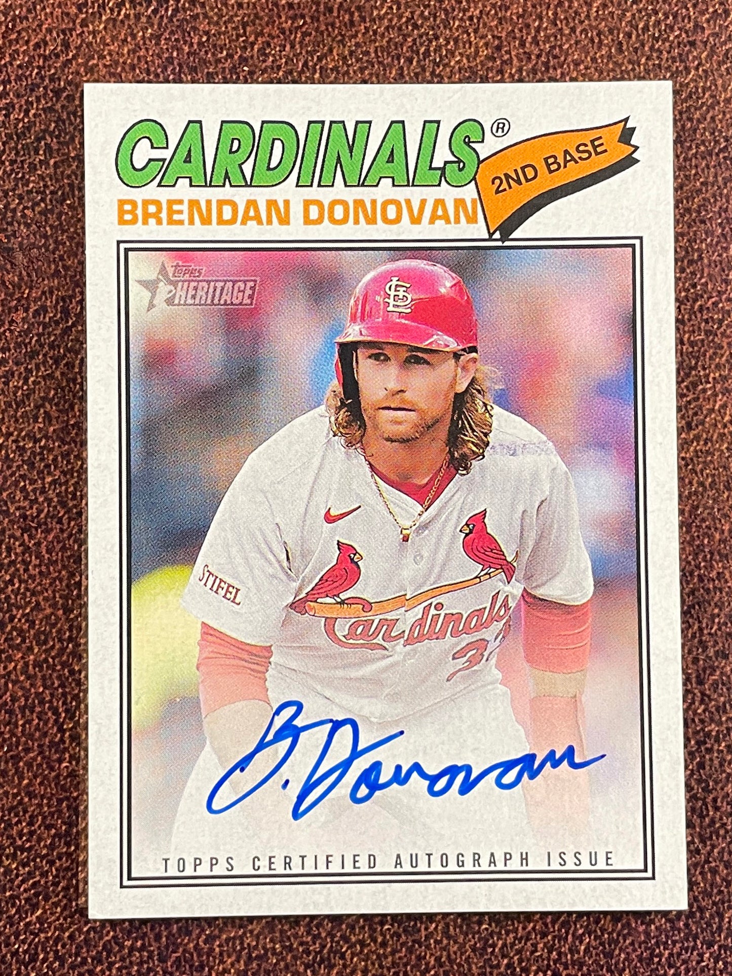 Brendan Donovan - 2026 Topps Heritage - Real One AUTO - Cardinals