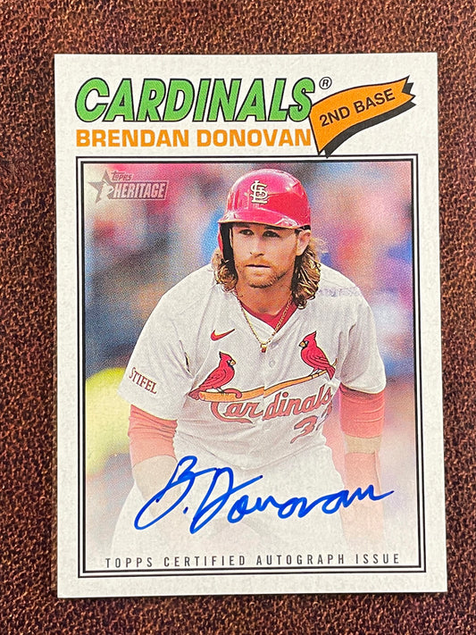 Brendan Donovan - 2026 Topps Heritage - Real One AUTO - Cardinals