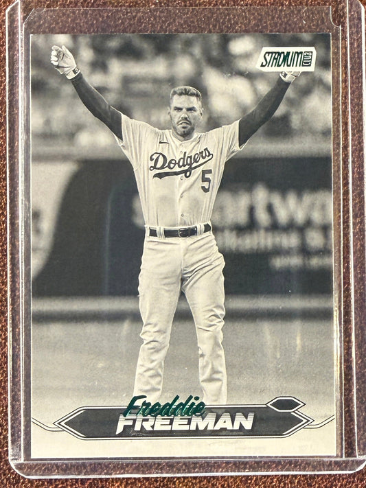 Freddie Freeman - 2024 Topps Stadium Club - Black and White - Dodgers