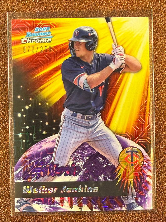 Walker Jenkins - 2025 Bowman Chrome - Meteoric Rise PURPLE /250 - Twins