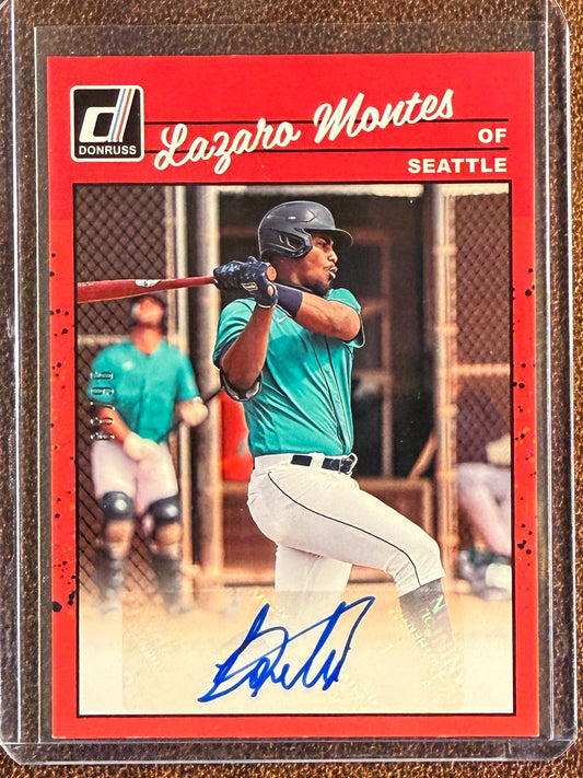 Lazaro Montes - 2023 Panini Donruss - Retro 1990 Signatures AUTO - Mariners