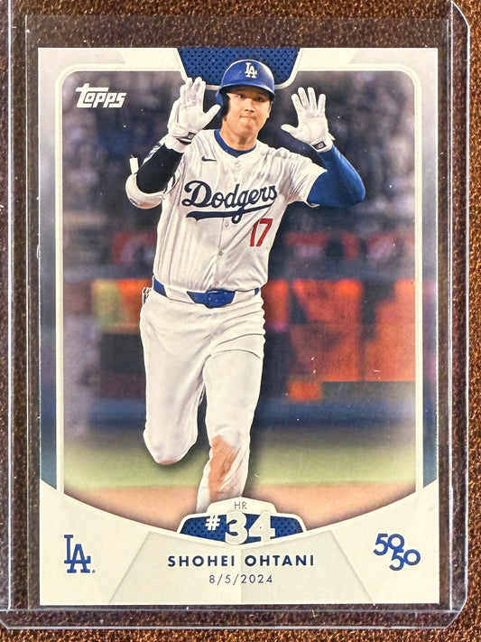 Shohei Ohtani - 2024 Topps 50/50 - HR #34 Base - Dodgers