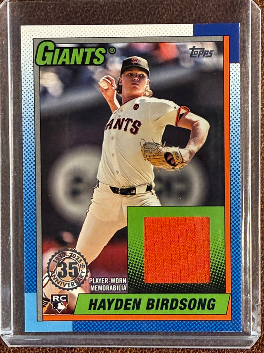Hayden Birdsong - 2025 Topps Series 2 - Rookie 1990 Player Worn RELIC - Giants