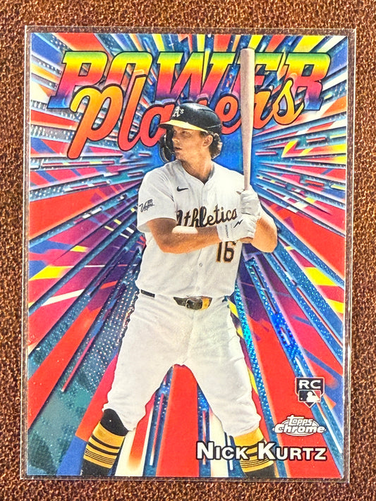 Nick Kurtz - 2025 Topps Chrome Update - Rookie Power Players - Athletics