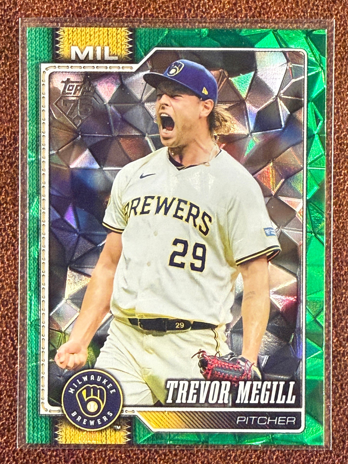 Trevor Megill - 2026 Topps Series 1 - GREEN Diamante /99 - Brewers