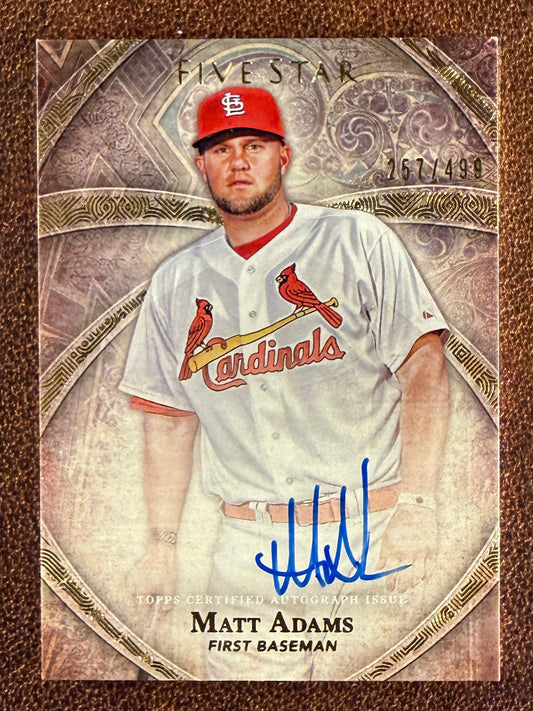 Matt Adams - 2014 Five Star - AUTO /499 - Cardinals