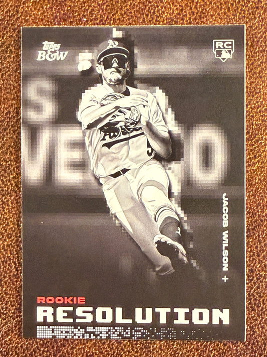 Jacob Wilson - 2025 Black and White - Rookie Resolution - Athletics