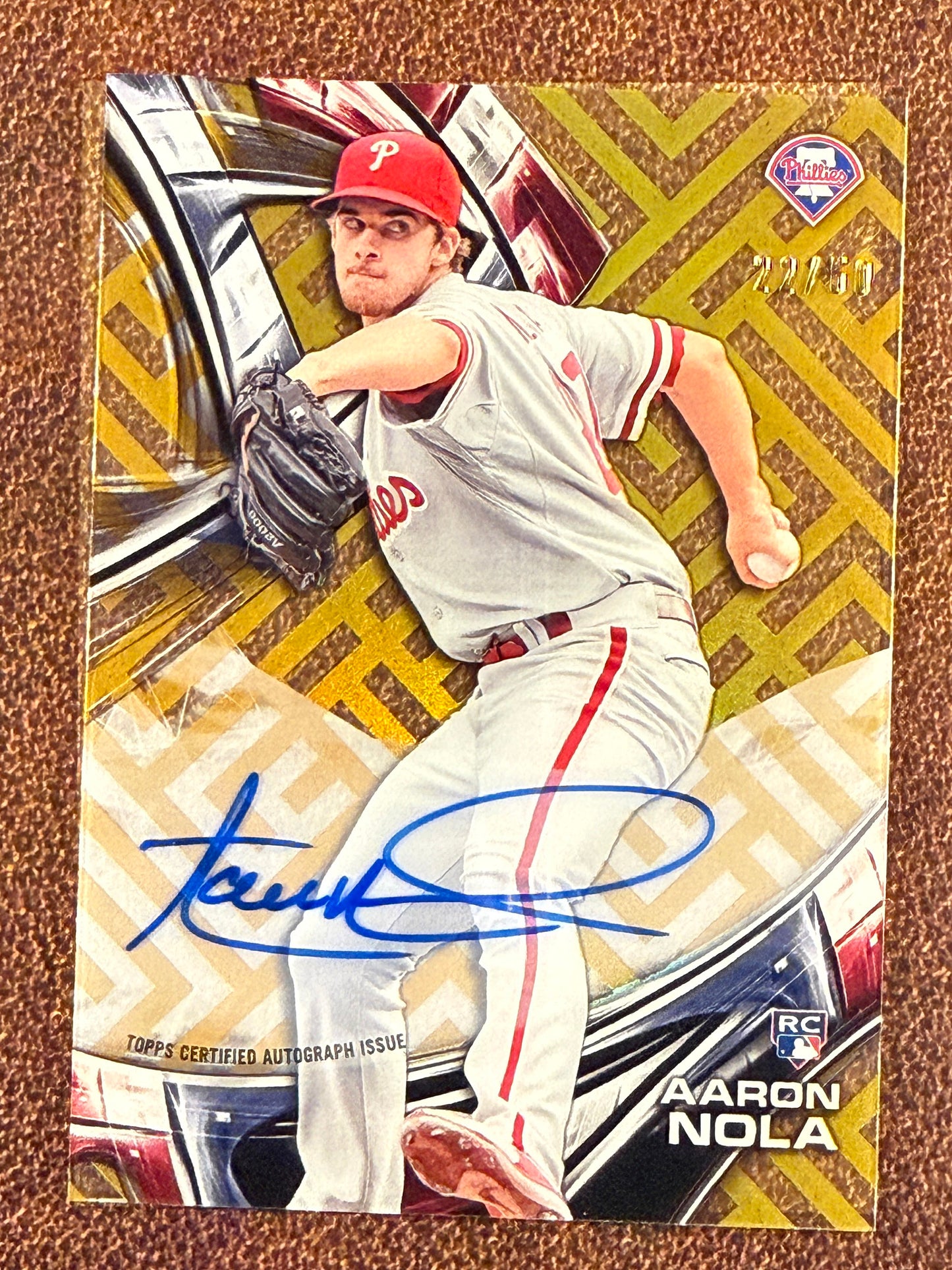 Aaron Nola - 2016 Topps High-Tek - Rookie GOLD AUTO /50 - Phillies