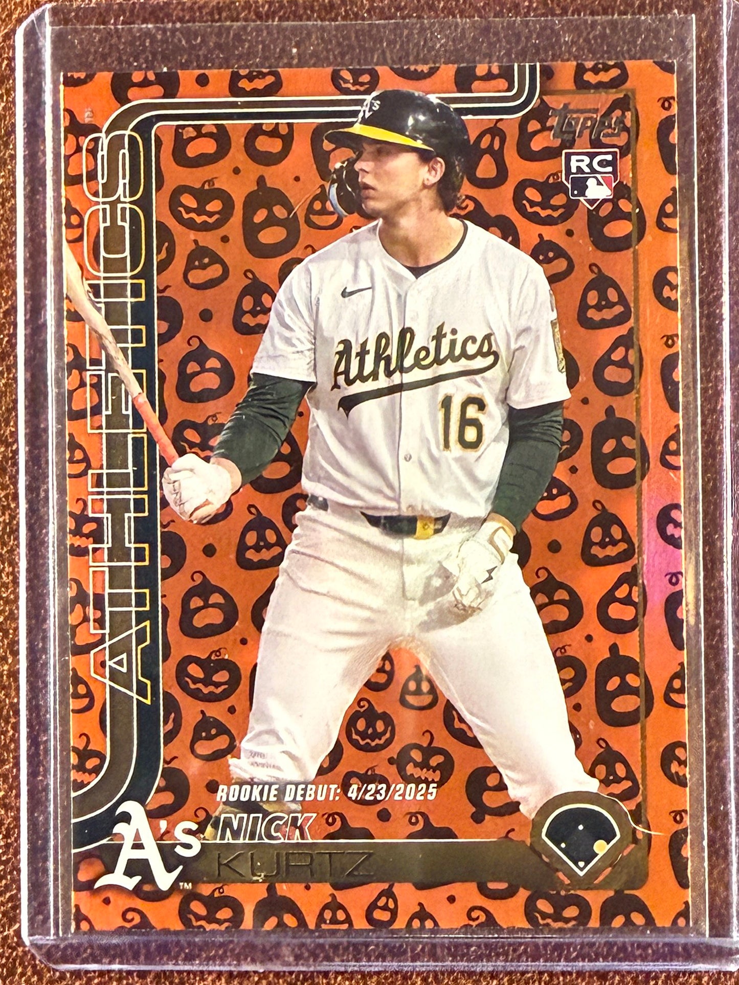 Nick Kurtz - 2025 Topps Update - Jack O Lantern Foil - Athletics