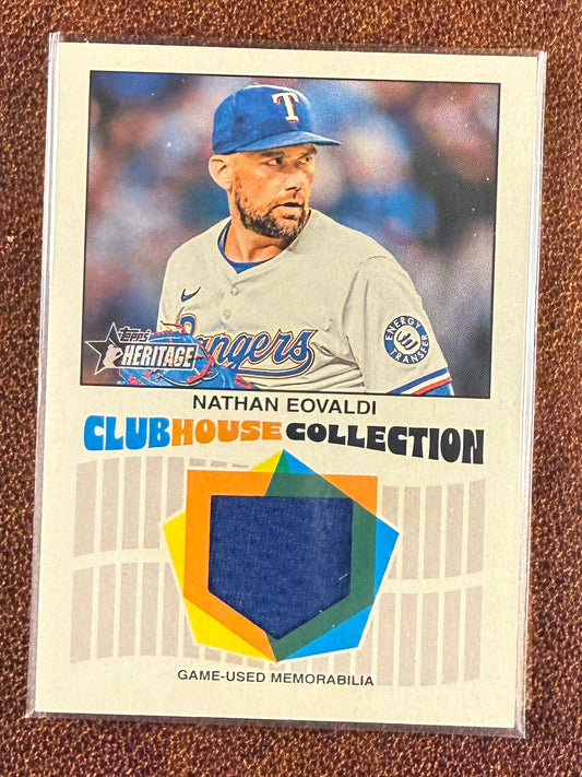 Nathan Eovaldi - 2026 Topps Heritage - Clubhouse Collection RELIC - Rangers