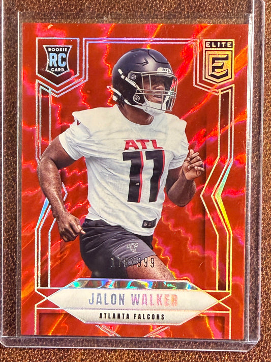 Jalon Walker - 2025 Panini Donruss Elite - Rookie RED /999 - Falcons