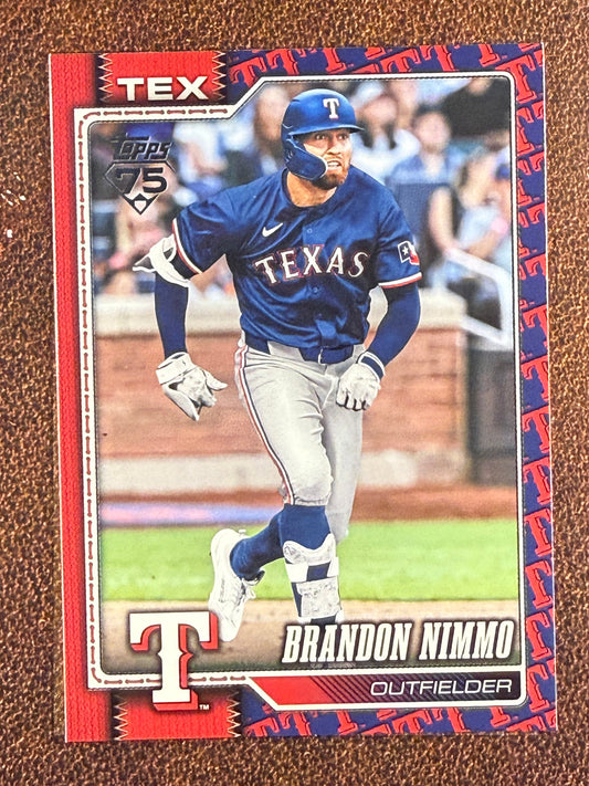 Brandon Nimmo - 2026 Topps Series 2 - Team Border - Rangers