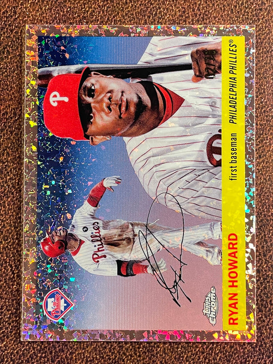 Ryan Howard - 2025 Topps Chrome Platinum - ROSE GOLD Mini Diamond Refractor /75 - Phillies