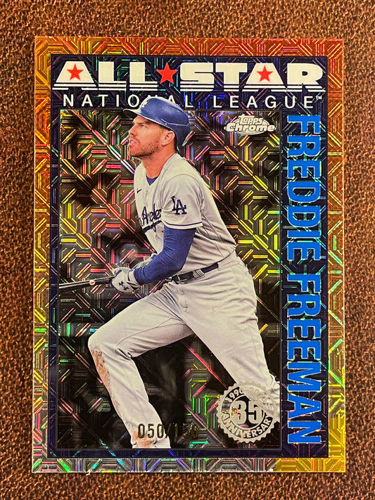 Freddie Freeman - 2025 Topps - BLUE 1990 MOJO /150 - Dodgers