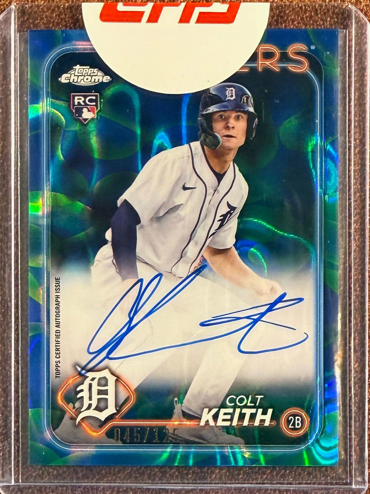 Colt Keith - 2024 Topps Chrome - BLUE Lava Autograph /125 - Tigers