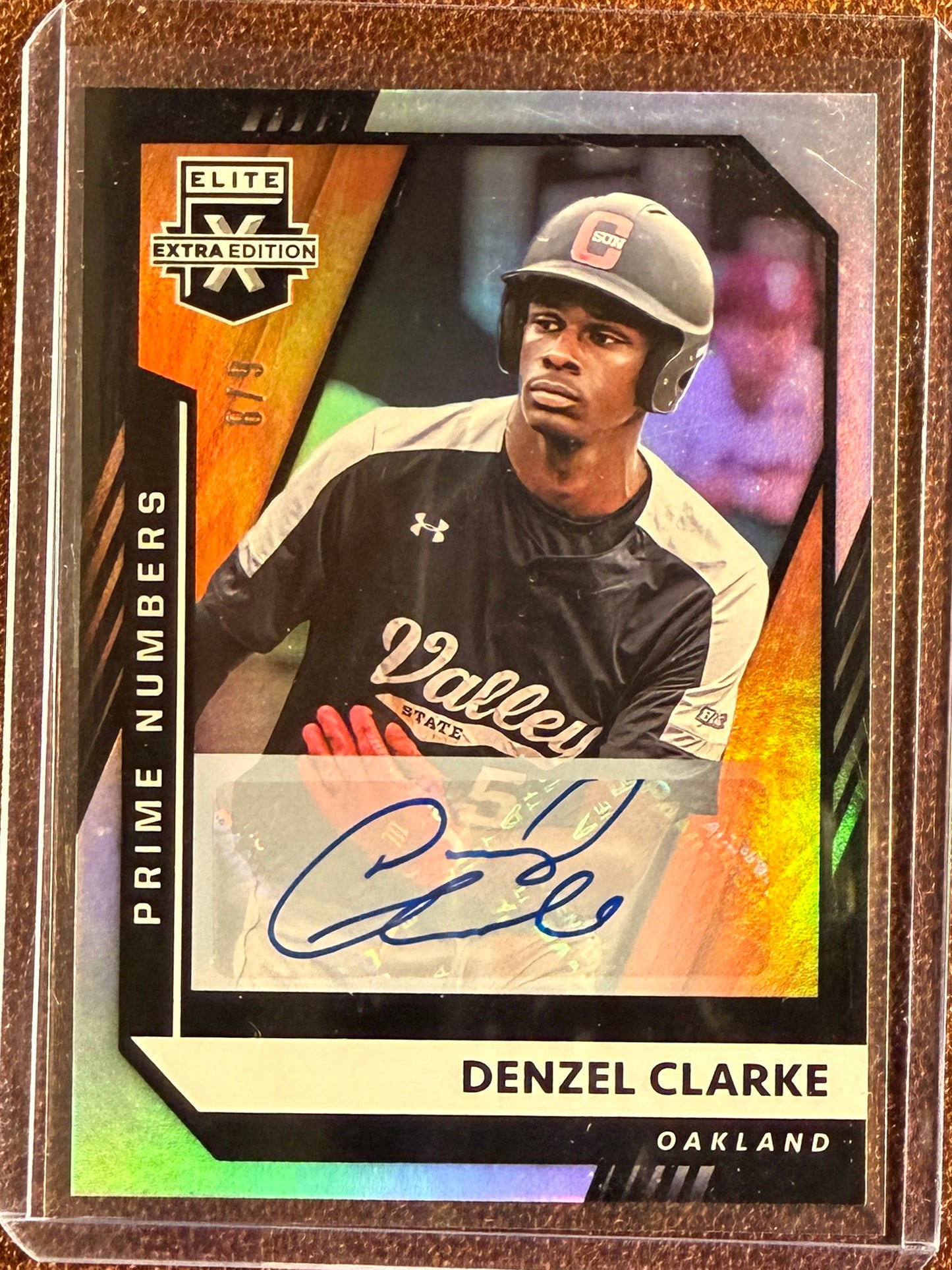 Denzel Clarke - 2021 Panini Elite Extra - Prime Numbers AUTO /9 - Athletics