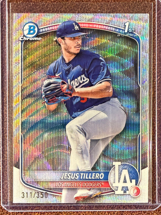 Jesus Tillero - 2025 Bowman Chrome - 1st Bowman Wave /350 - Dodgers