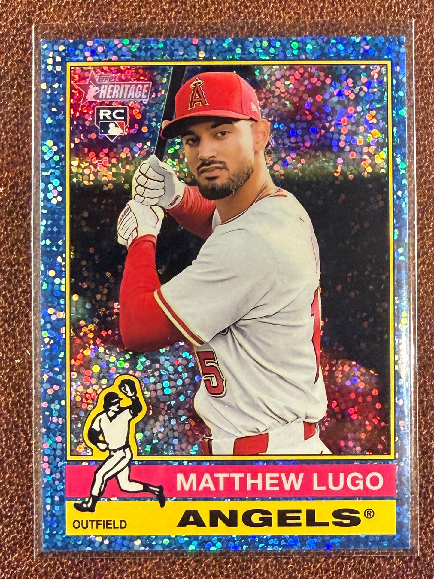 Matthew Lugo - 2025 Topps Heritage High Number - Blue Sparkle - Angels