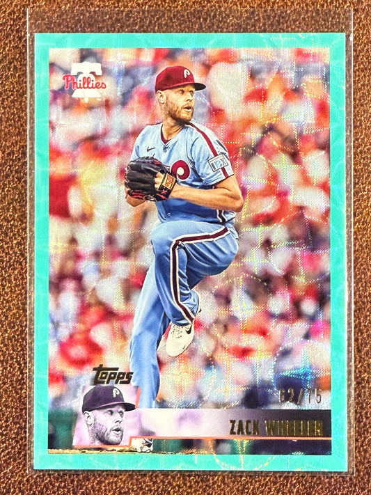 Zack Wheeler - 2025 Topps Archives - AQUA Scope Foilboard /75 - Phillies