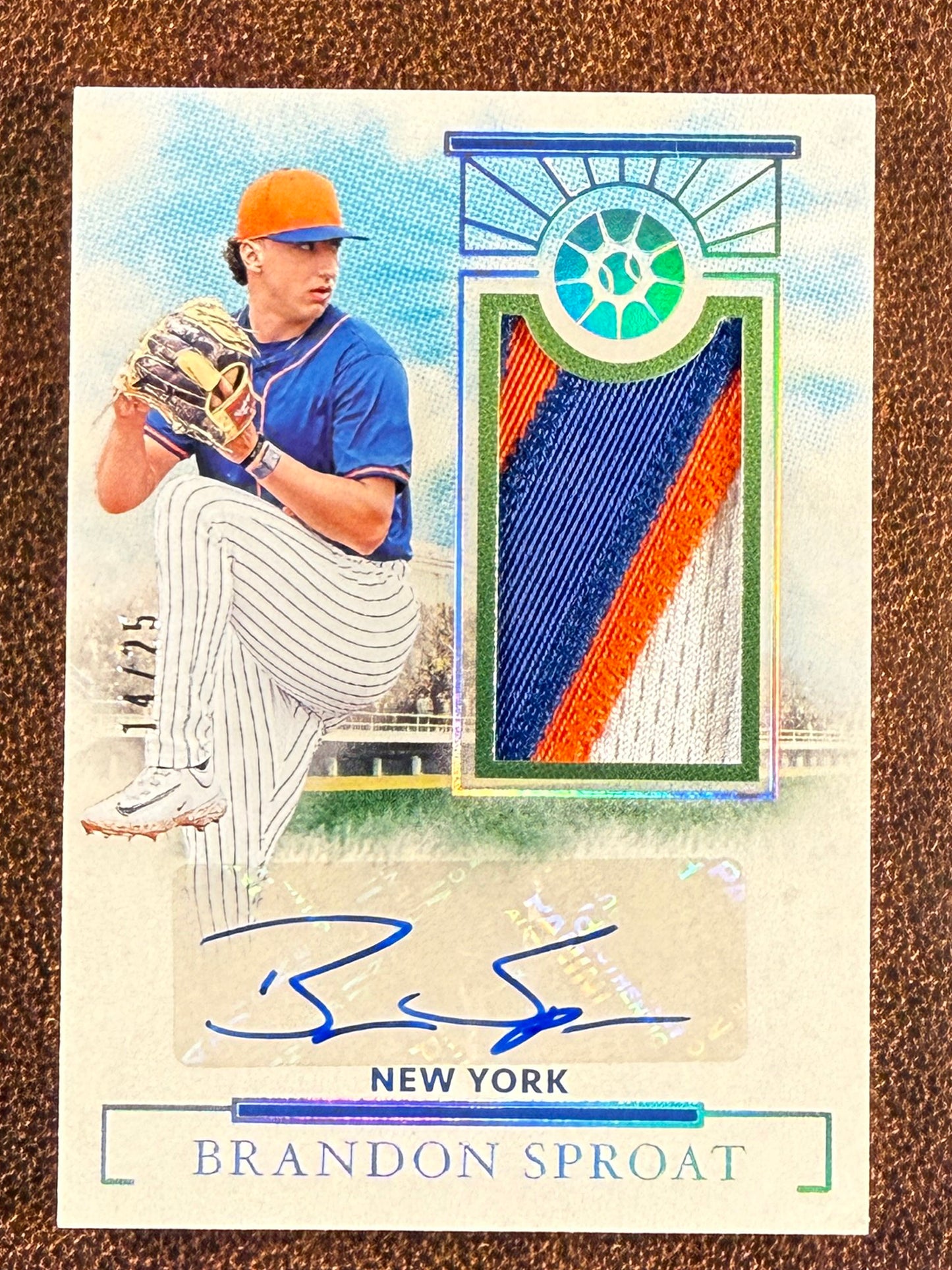 Brandon Sproat - 2024 Panini Boys of Summer - Prospect Materials PATCH AUTO /25 - Mets