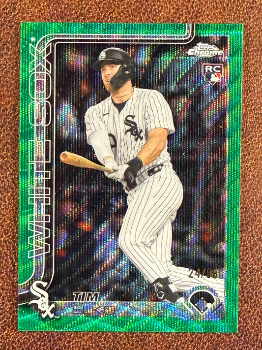 Tim Elko - 2025 Topps Chrome - Rookie GREEN Wave Refractor /99 - White Sox
