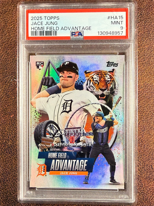 Jace Jung - 2025 Topps Series 1 - Home Field Advantage (PSA 9) - Tigers